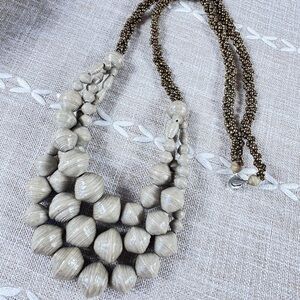 Chunky Paper Beads Necklace
